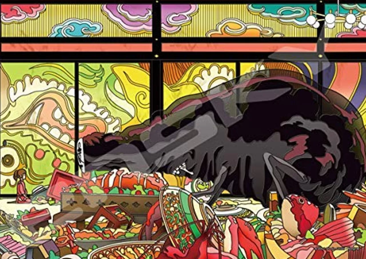 Ensky Jigsaw Puzzle 208-Ac60 Studio Ghibli Spirited Away After The Feast Art Crystal (208 Pieces)