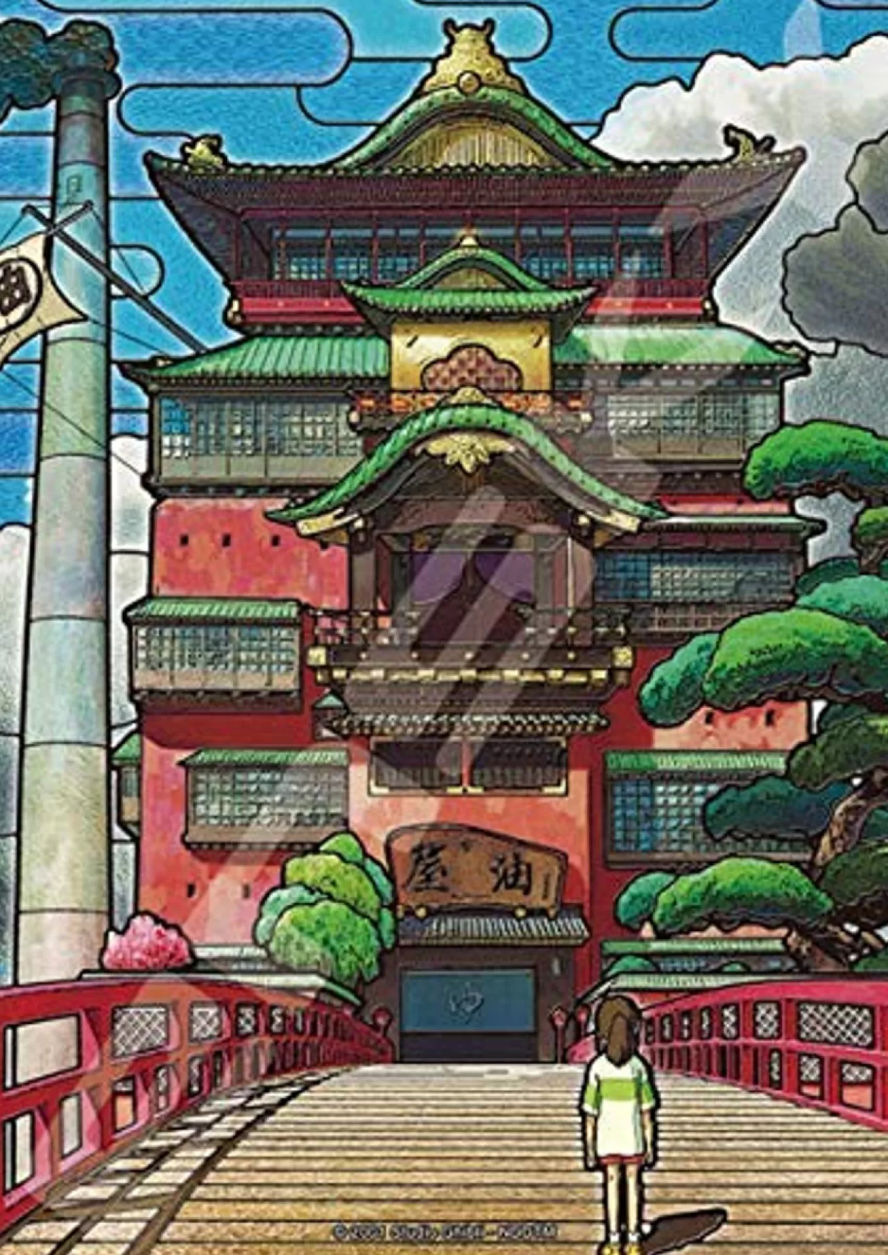 Ensky Jigsaw Puzzle 208-Ac59 Studio Ghibli Spirited Away The Aburaya Art Crystal (208 Pieces)