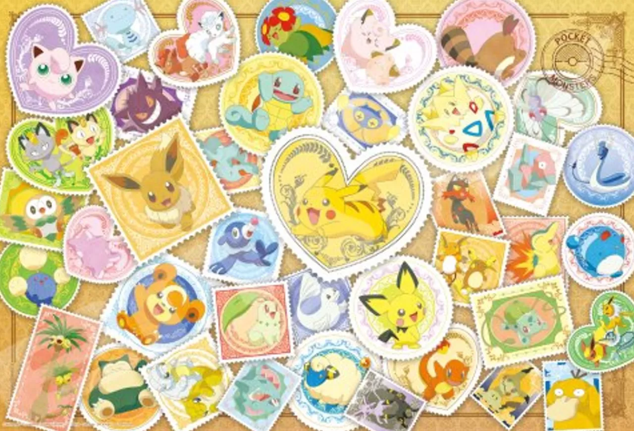 Ensky Jigsaw Puzzle 108-L700 Pokemon Postage Stamp Art (108 L-Pieces)