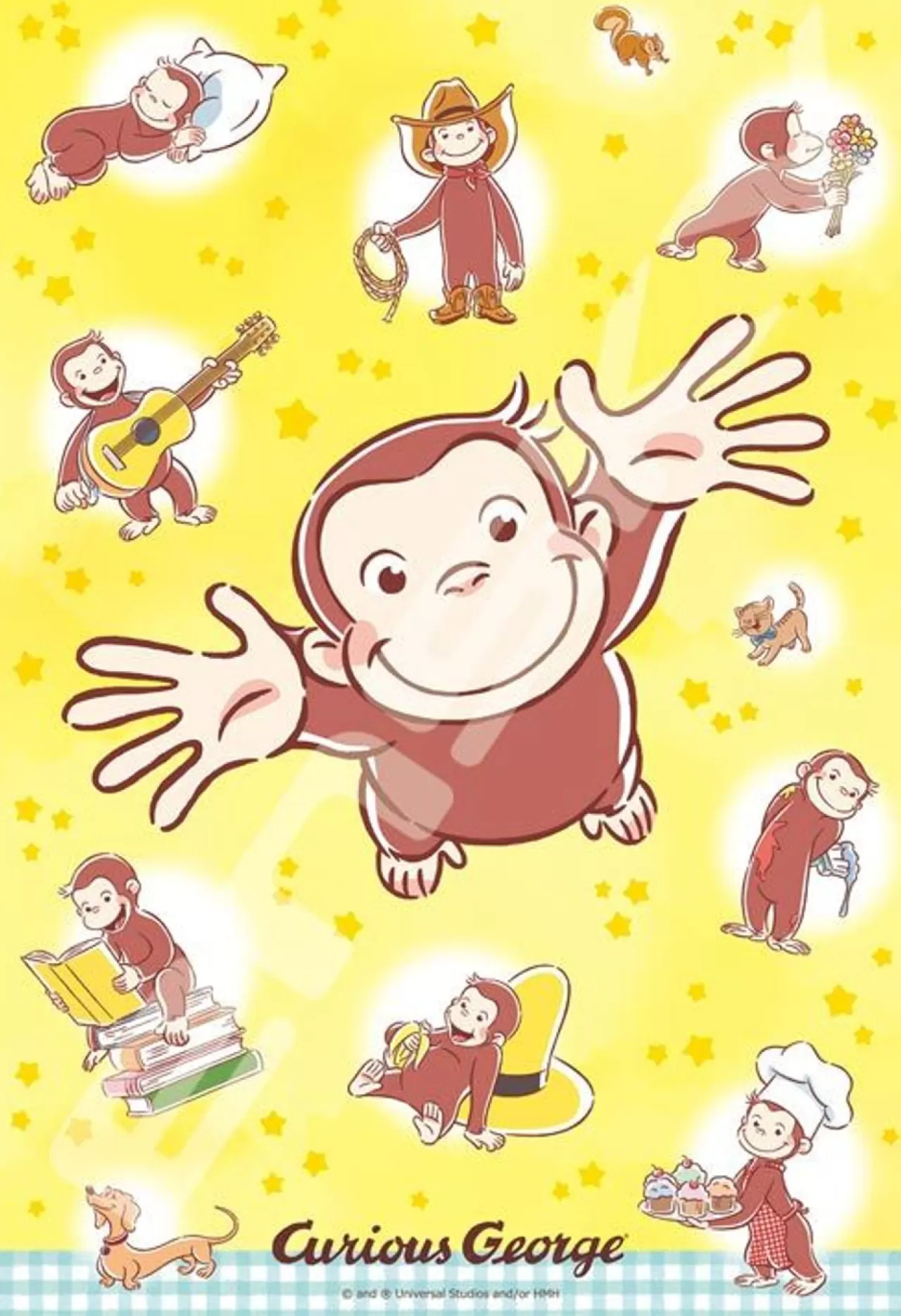 Ensky 108-L775 Jigsaw Puzzle Curious George Full Of George (108 L-Pieces)