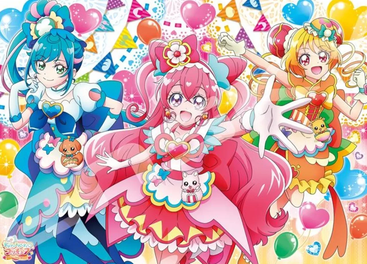 Ensky 300-L572 Jigsaw Puzzle Delicious Party Pretty Cure Let's Party (300 L-Pieces)