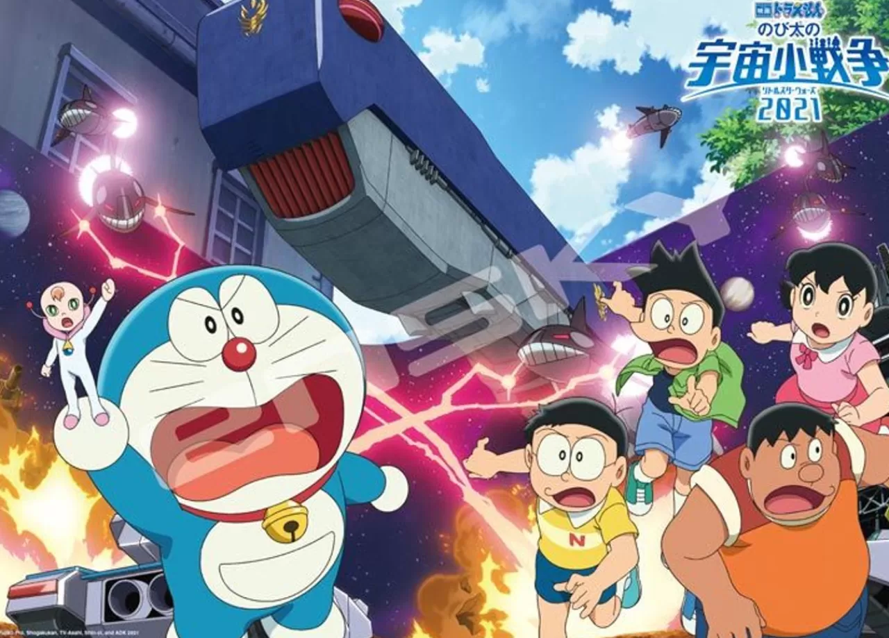 Ensky 300-L566 Jigsaw Puzzle Doraemon: Nobita's Little Star Wars 2021 Did The Rebels Come? (300 L-Pieces)