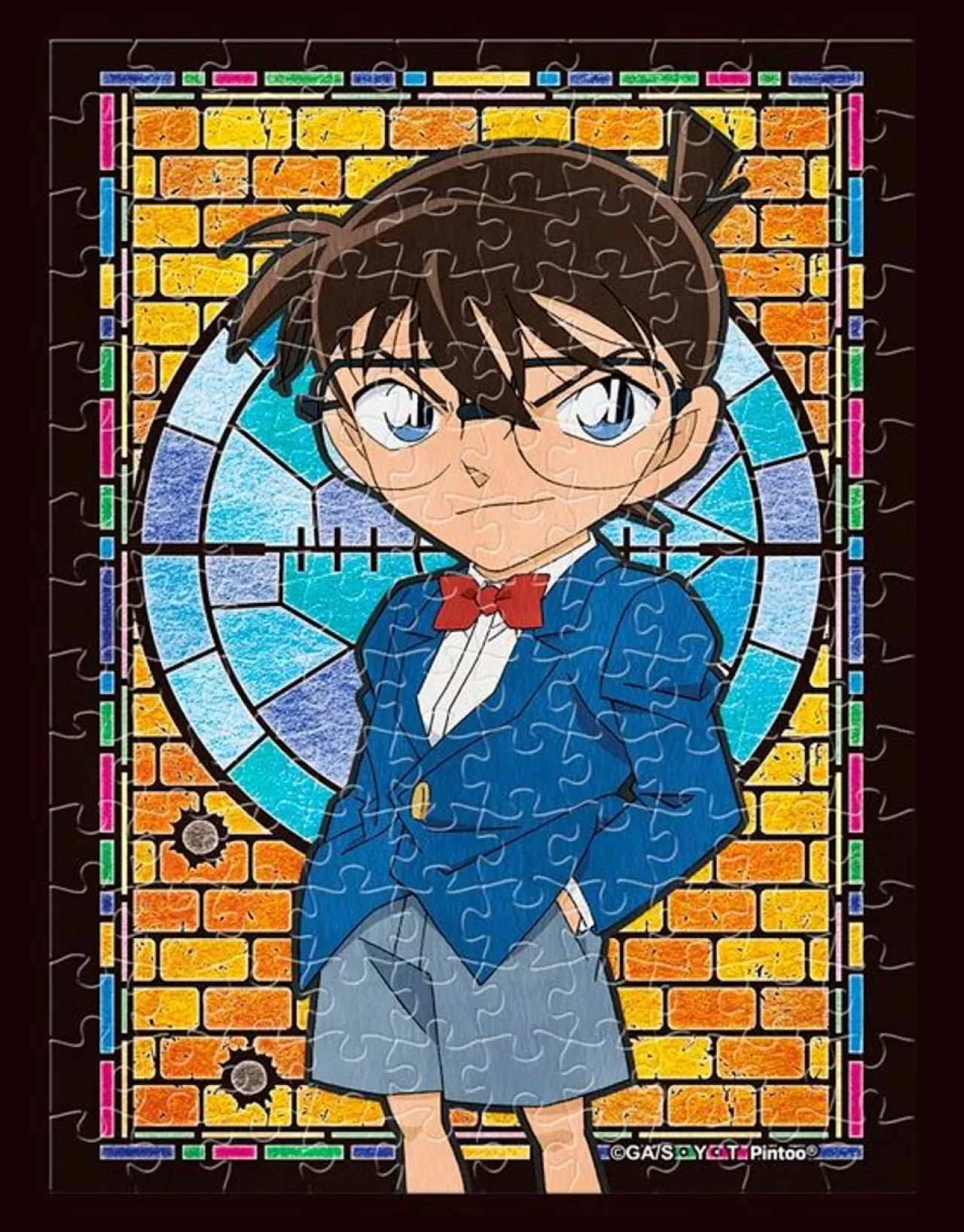Ensky Ma-C03 Jigsaw Puzzle Case Closed Detective Canon Conan Edogawa (Stained Art) (150 S-Pieces)
