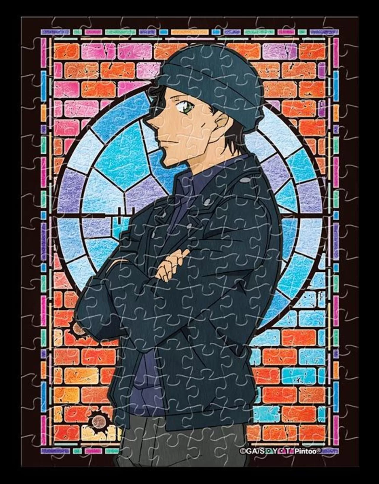 Ensky Ma-C05 Jigsaw Puzzle Case Closed Detective Canon Shuichi Akai (Stained Art) (150 S-Pieces)