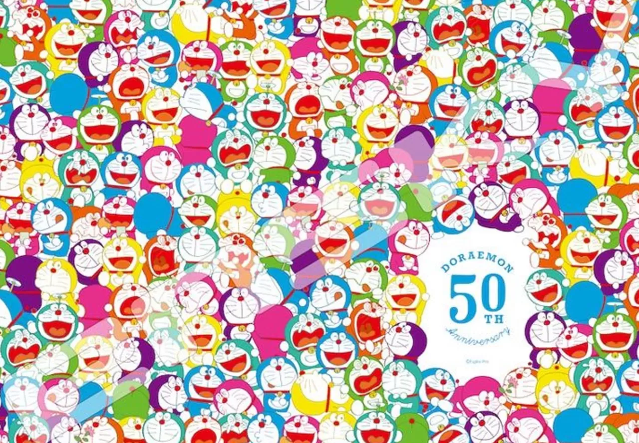 Ensky 1000T-151 Jigsaw Puzzle Doraemon Colorful Doraemon (1000 Pieces)