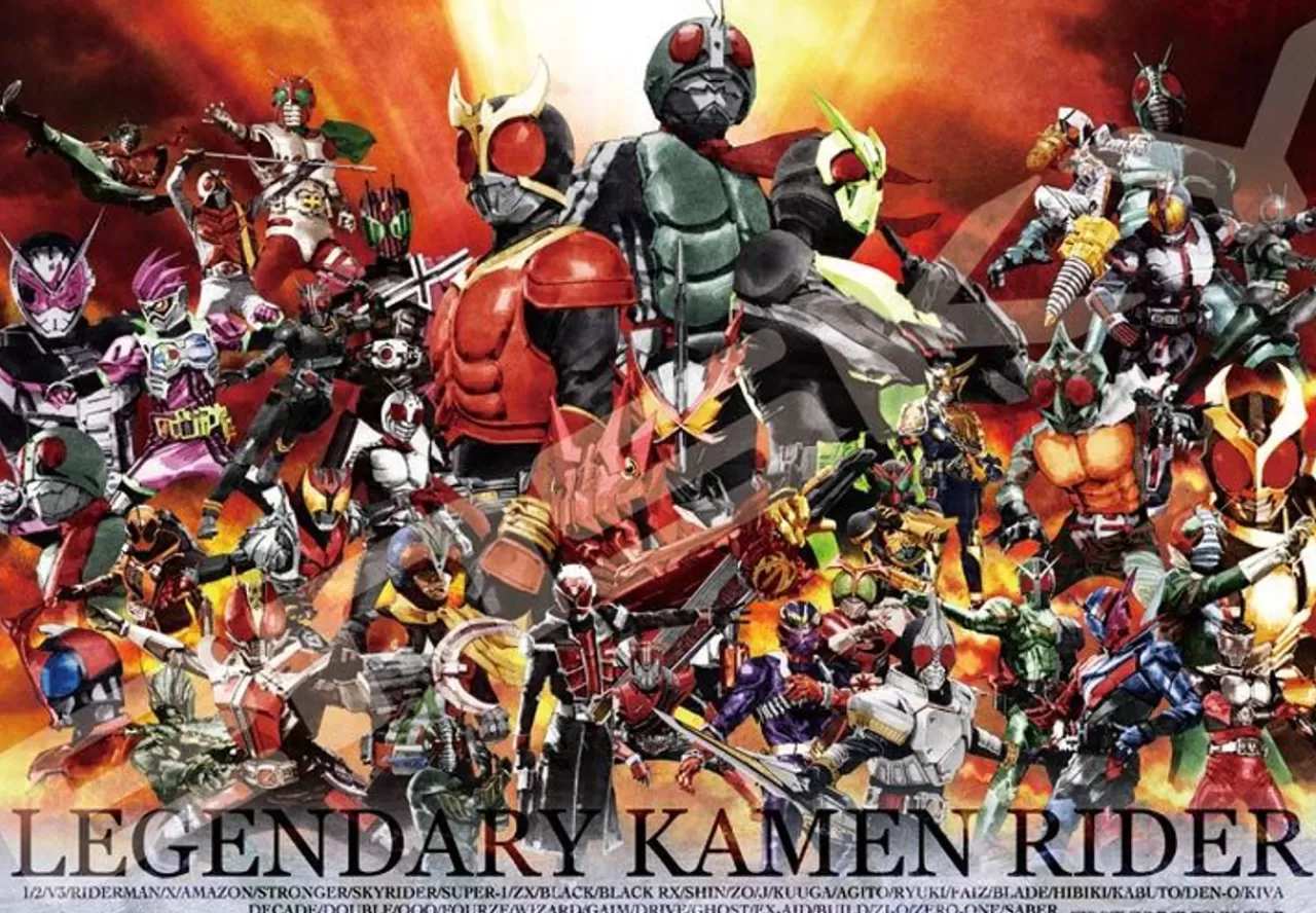 Ensky 1000T-180 Jigsaw Puzzle Kamen Rider Sugahara Yoshihito Works Character Gathering (1000 Pieces)