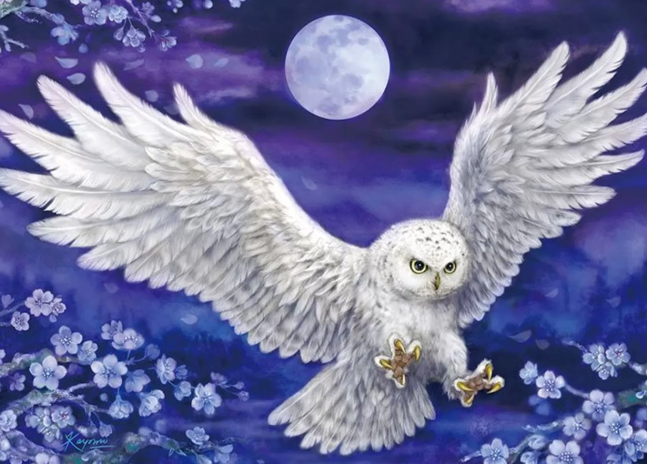 Epoch 54-216 Jigsaw Puzzle Japanese Art Owl By Kayomi Harai (2000 S-Pieces)