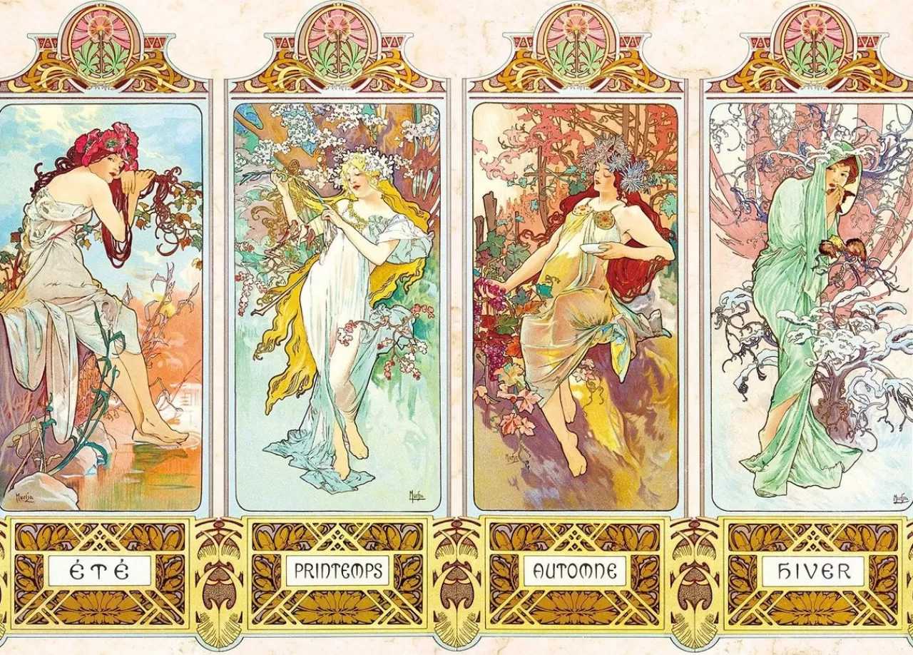 Epoch Jigsaw Puzzle 54-017 Art Mucha Trust Four Seasons Story (2000 S-Pieces)