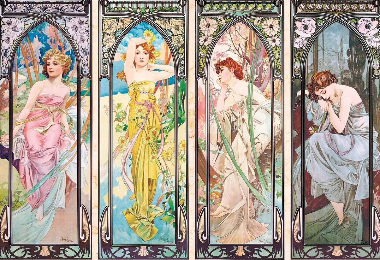 Epoch Jigsaw Puzzle 31-005 Art Mucha Trust Four Seasons Story (1053 S-Pieces)