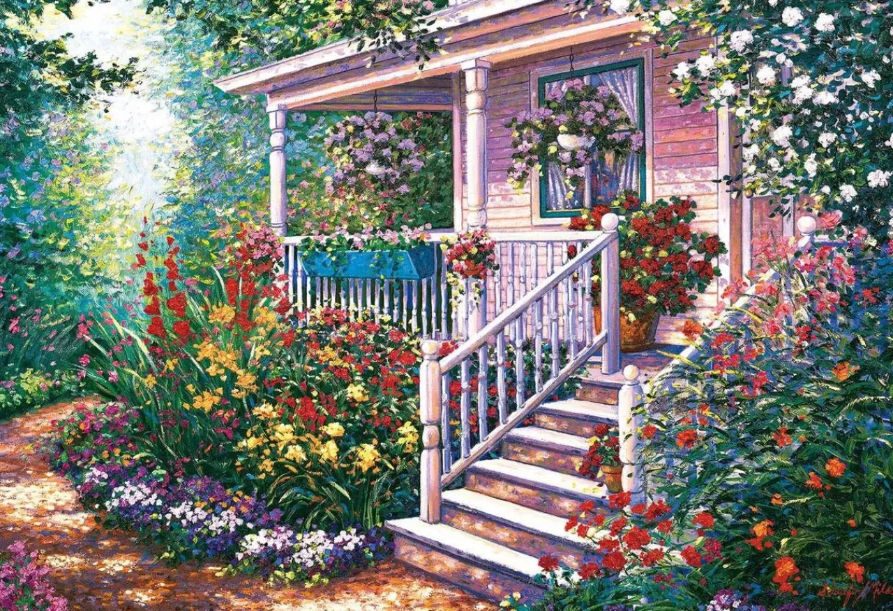 Epoch Jigsaw Puzzle 31-508 Art Schaefer-Miles Mary Ann Cottage (1053 S-Pieces)