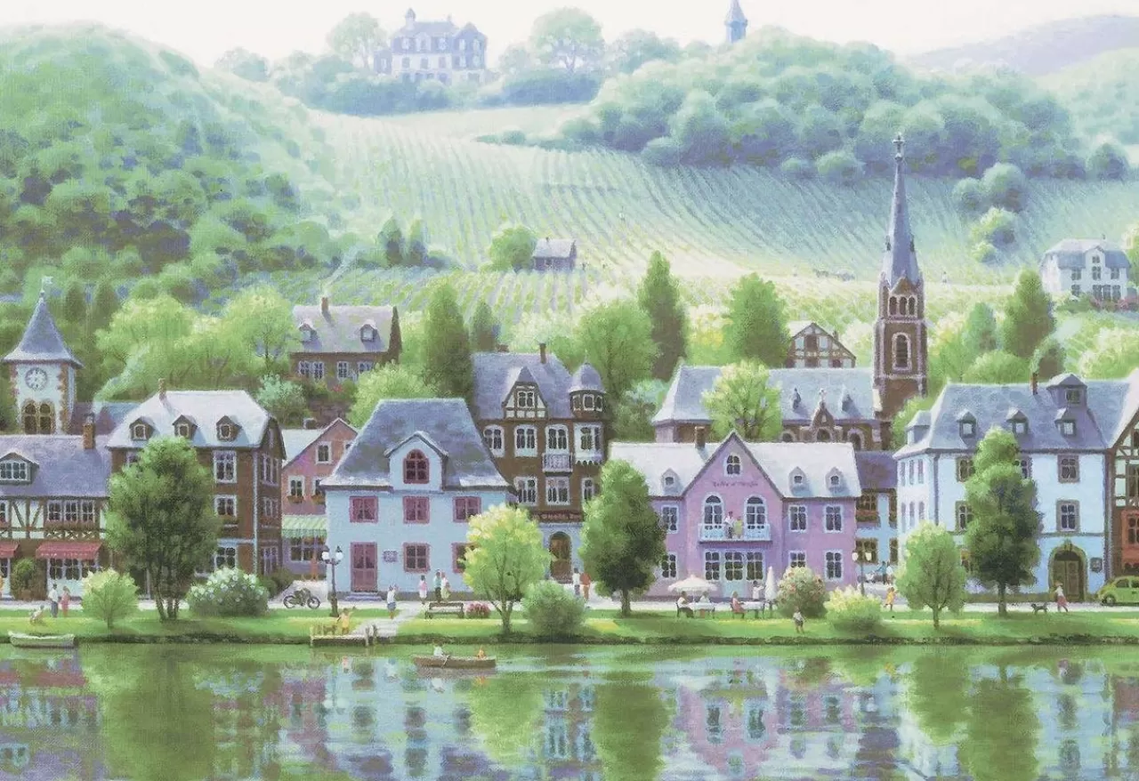 Epoch Jigsaw Puzzle 28-320 Art Teppei Sasakura The Vineyard Of Moselle (300 Pieces)
