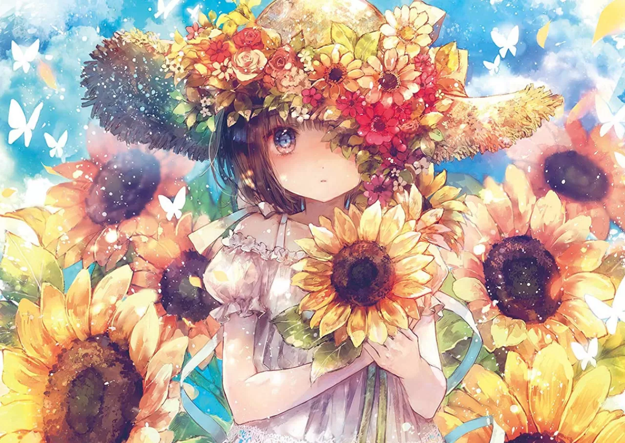 Epoch Jigsaw Puzzle 03-060 Fantasic Art Onineko Sunflower Story (108 Pieces)