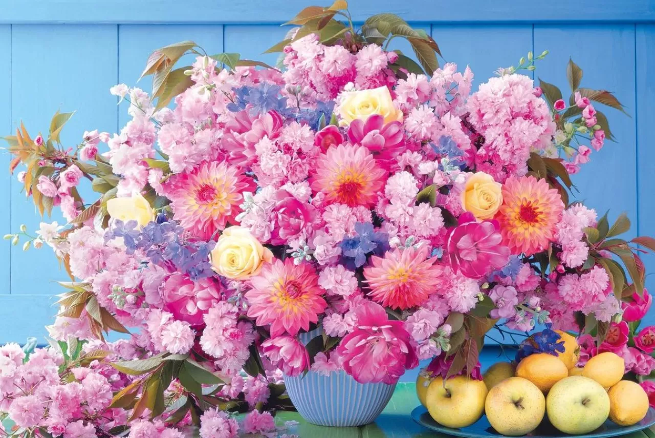 Epoch Jigsaw Puzzle 11-588 Flower Become A Heroine Who Is Loved! Romance Pink (1000 Pieces)