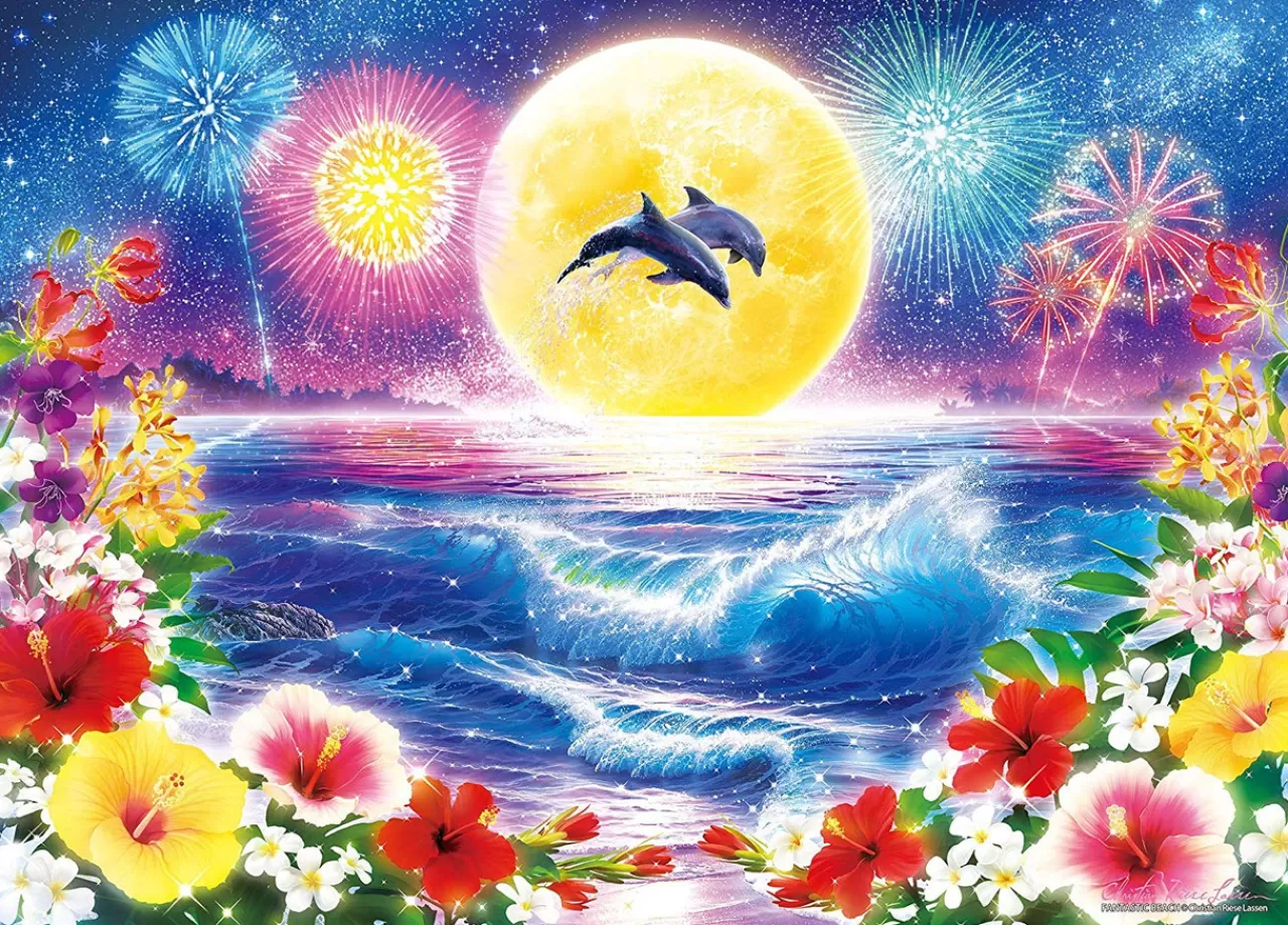 Epoch Jigsaw Puzzle 07-722 Glow In The Dark Lassen Fantastic Beach (500 Pieces)