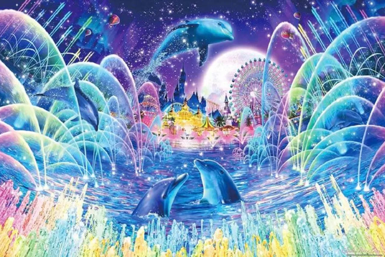 Epoch Jigsaw Puzzle 23-719 Lassen Fountain Magic (Glow In The Dark) (2016 S-Pieces)