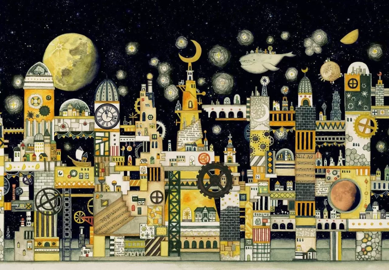 Epoch Jigsaw Puzzle 26-297 Noriko Nishimura Fairy Tale Art Moon Civilization (300 Pieces)