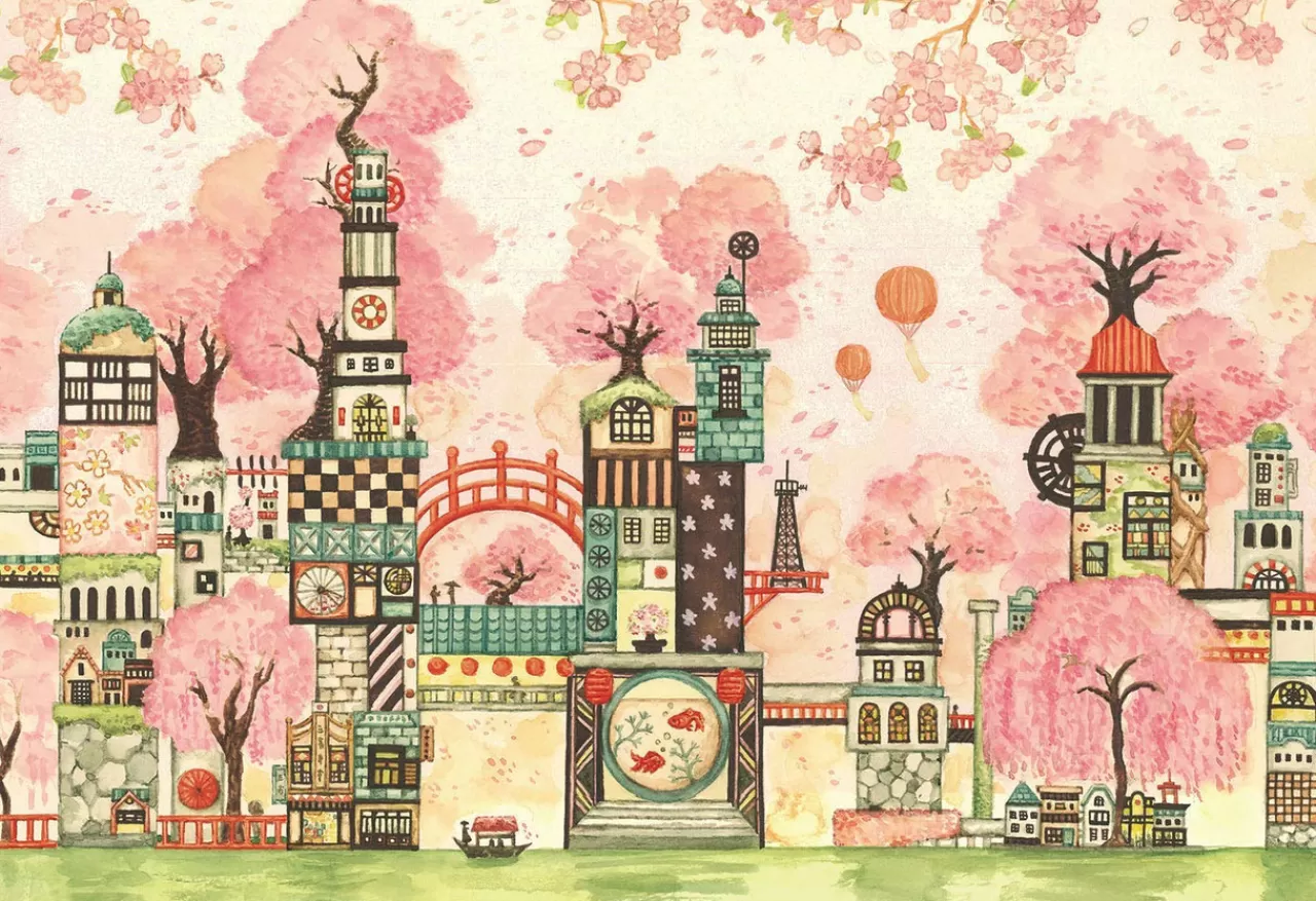 Epoch Jigsaw Puzzle 26-331 Noriko Nishimura Sakuramachi 34Th Street (300 Pieces)
