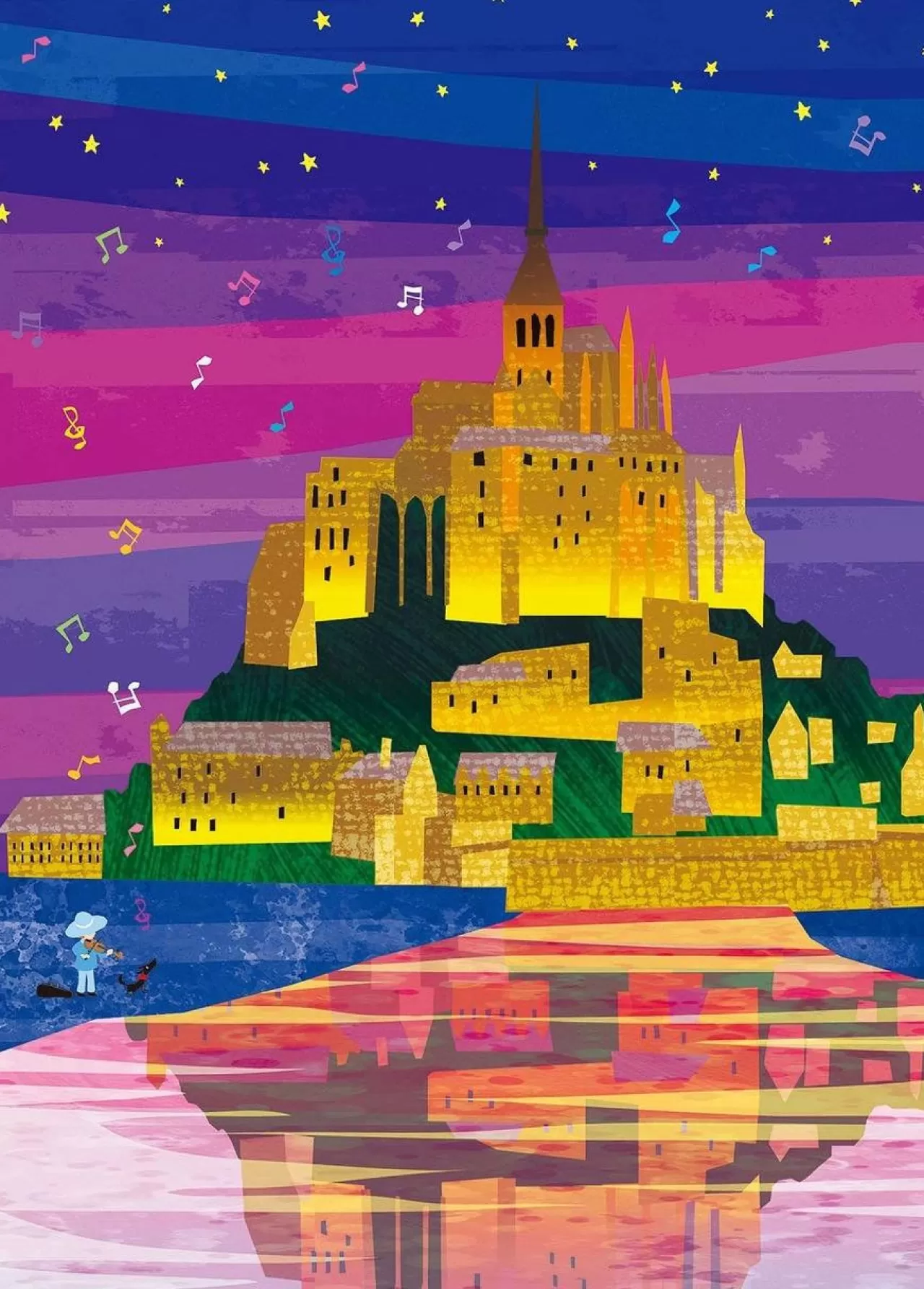 Epoch Jigsaw Puzzle 06-102 Tatsuo Hari Fairy Tale Art Mont Saint-Michel (500 Pieces)