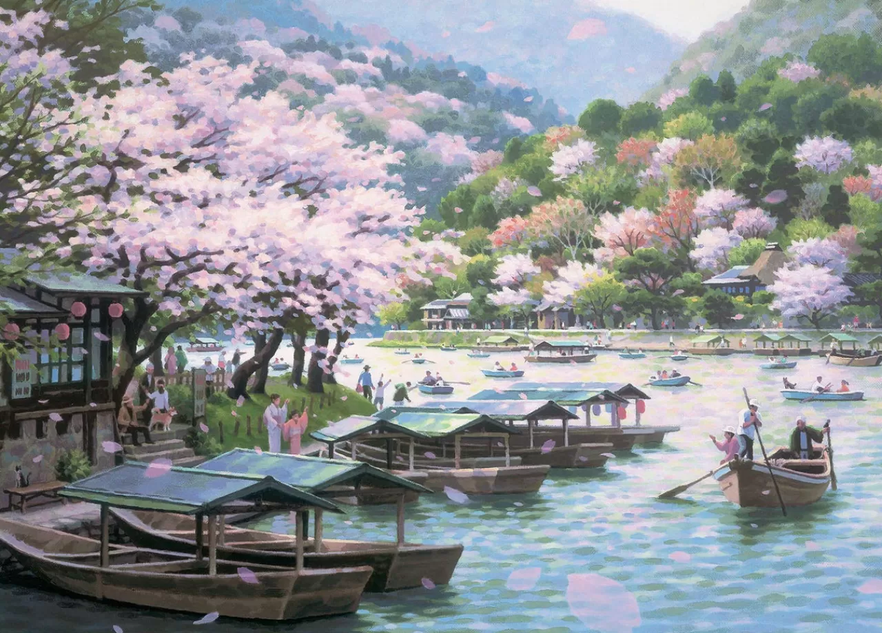 Epoch Jigsaw Puzzle 07-720 Teppei Sasakura Floating Spring Color (500 Pieces)