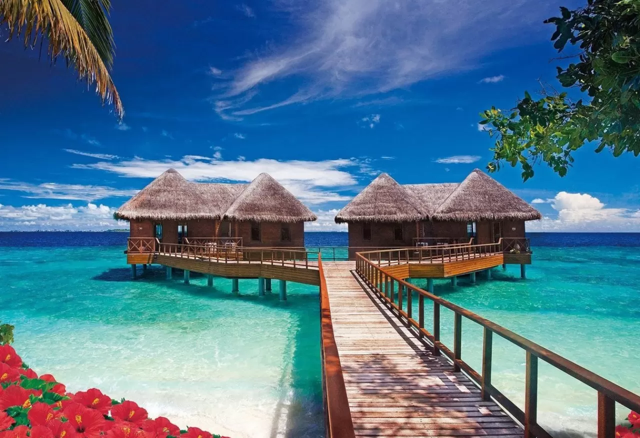 Epoch Jigsaw Puzzle 31-004 Tropical Cottage (1053 S-Pieces)