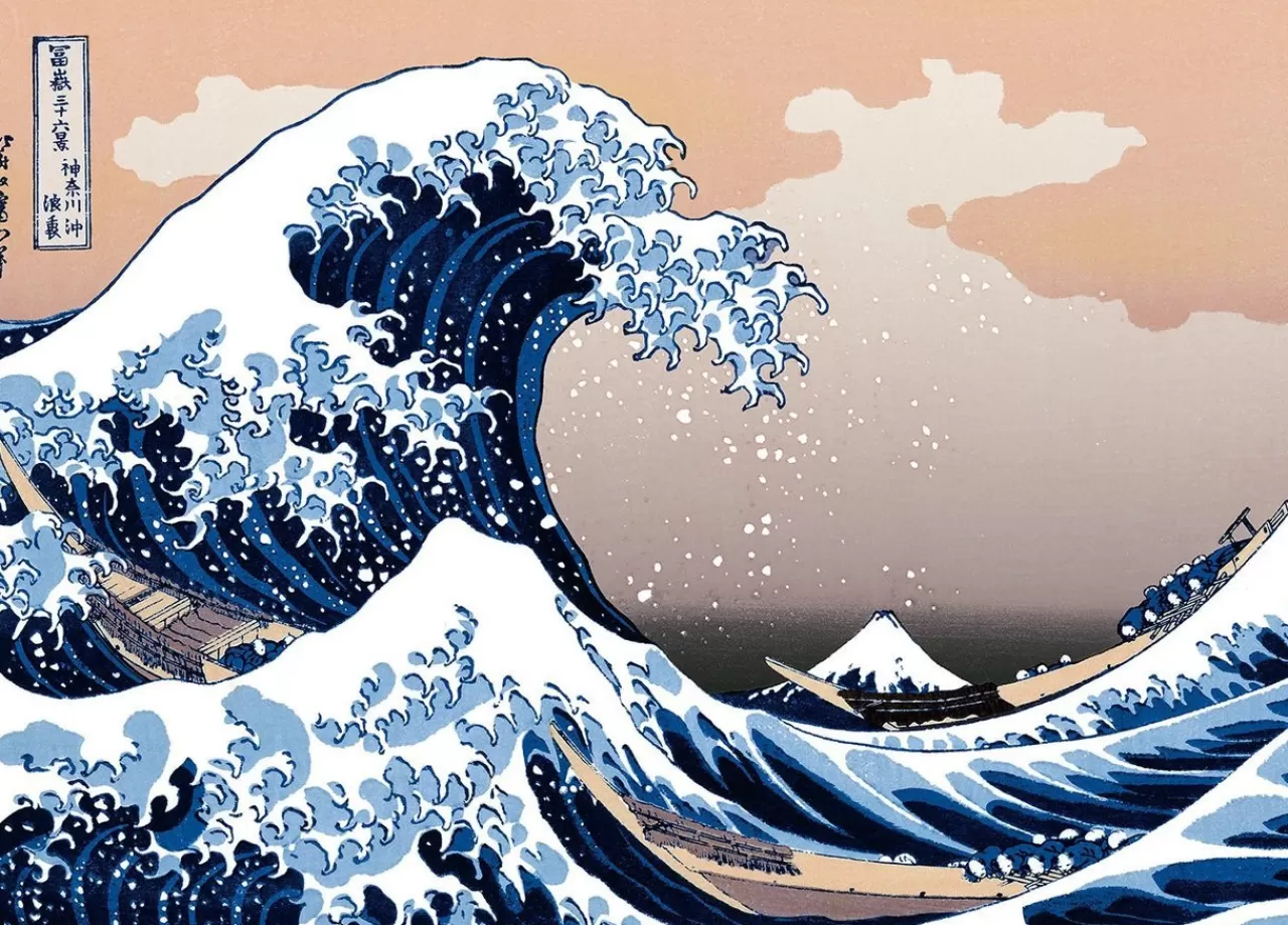 Epoch Jigsaw Puzzle 54-005 World Art The Great Wave Off Kanagawa Thirty-Six Views Of Mt. Fuji (2000 S-Pieces)