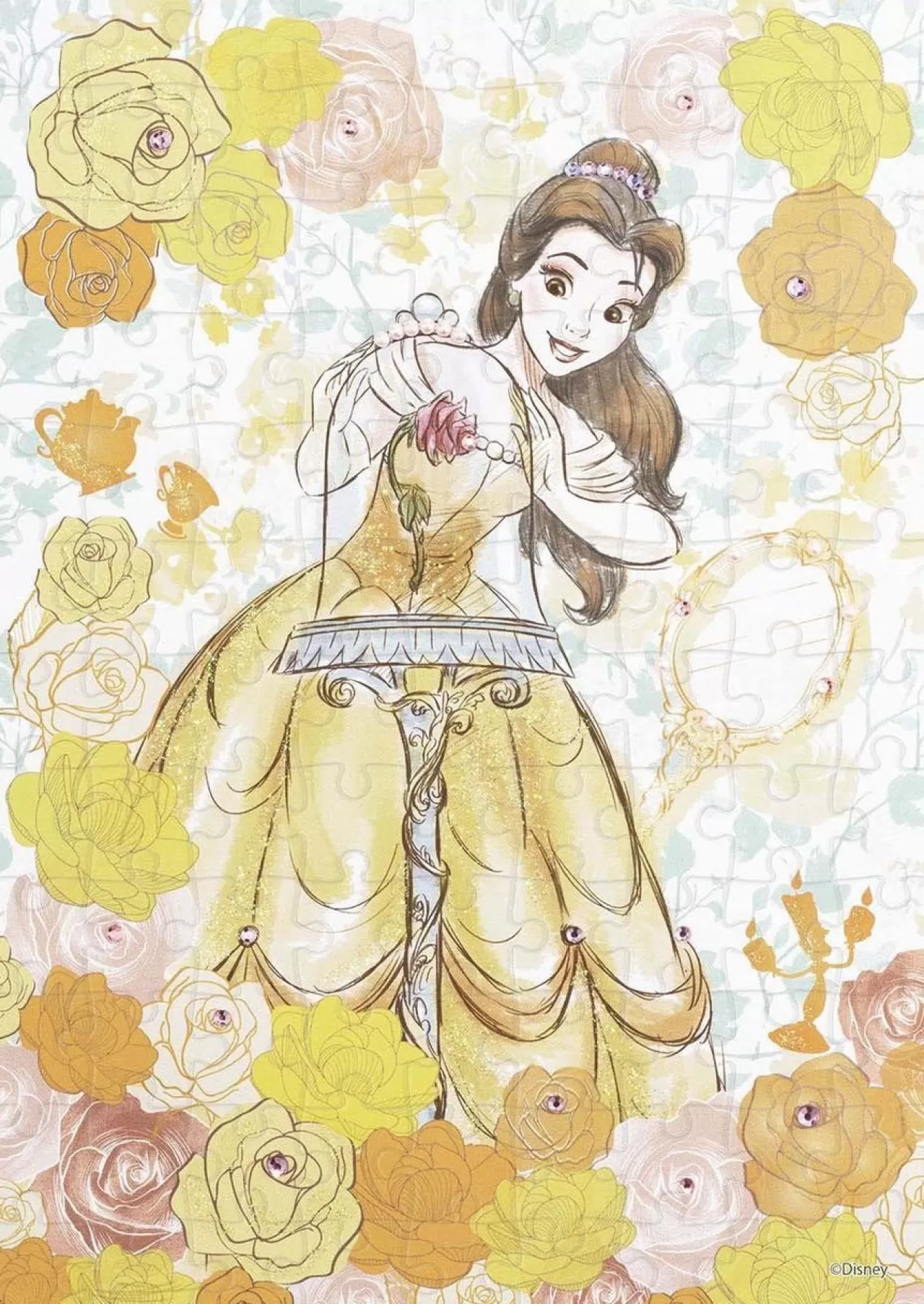 Epoch Jigsaw Puzzle Decoration 72-002 Disney Beauty And The Beast Belle (108 Pieces)