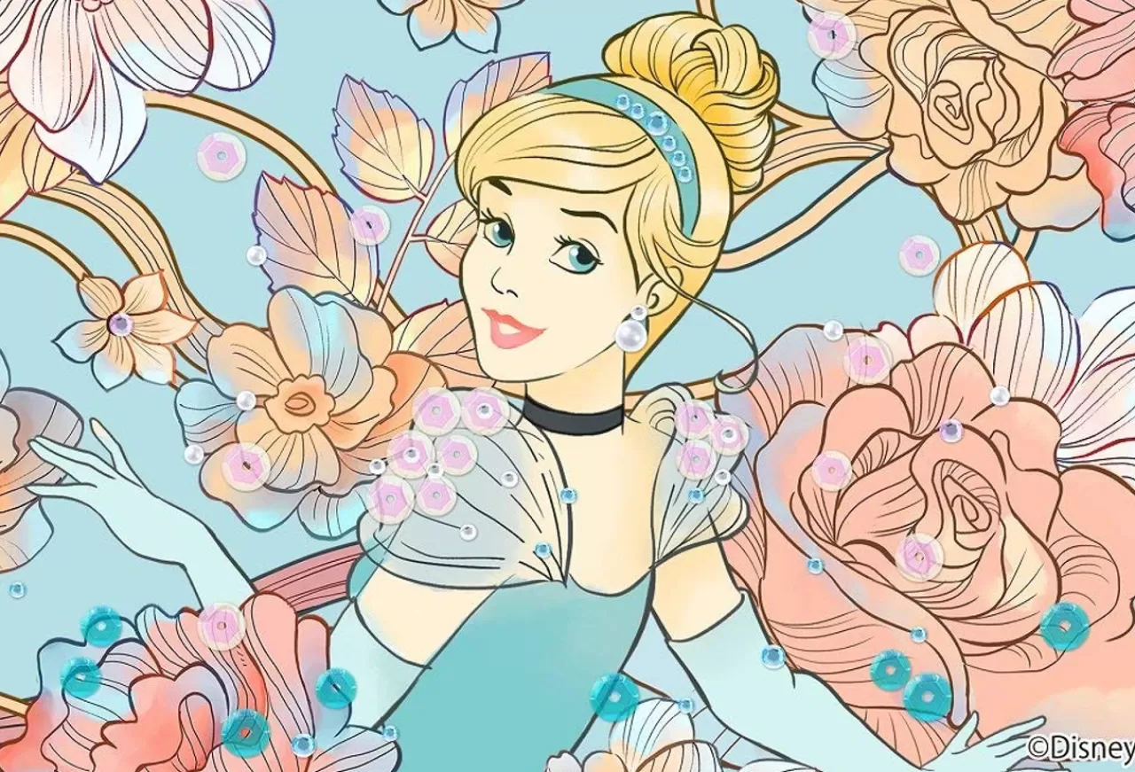 Epoch Jigsaw Puzzle Decoration 70-012 Disney Cinderella Royal Floral (70 Pieces)