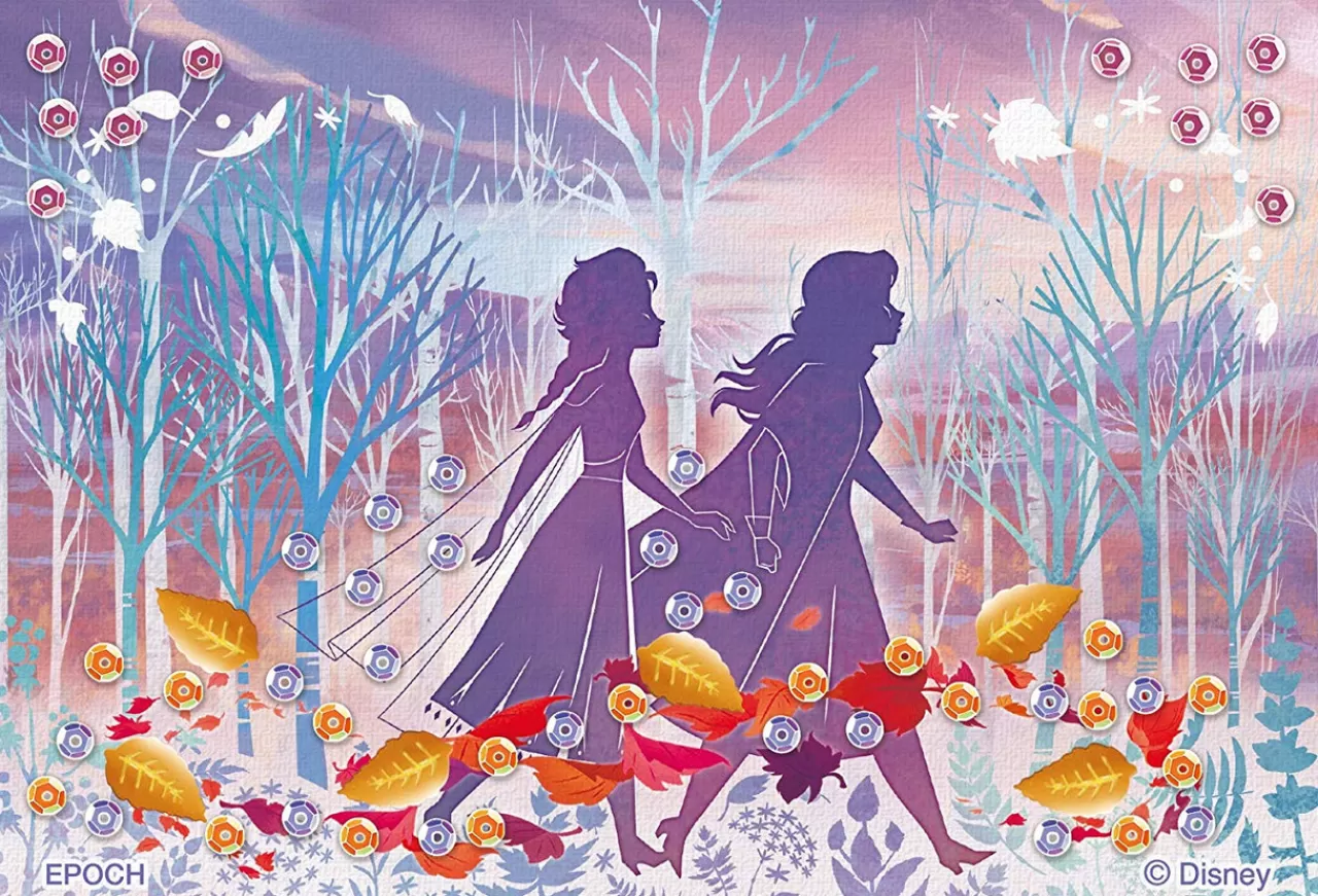 Epoch Jigsaw Puzzle Decoration 70-028 Disney Frozen Elsa And Anna Silhouette (70 Pieces)