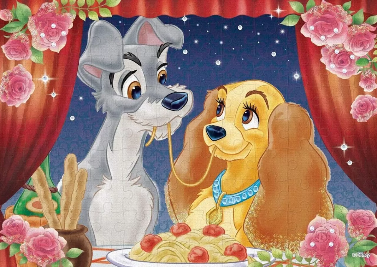Epoch Jigsaw Puzzle Decoration 72-012 Disney Lady & The Tramp (108 Pieces)