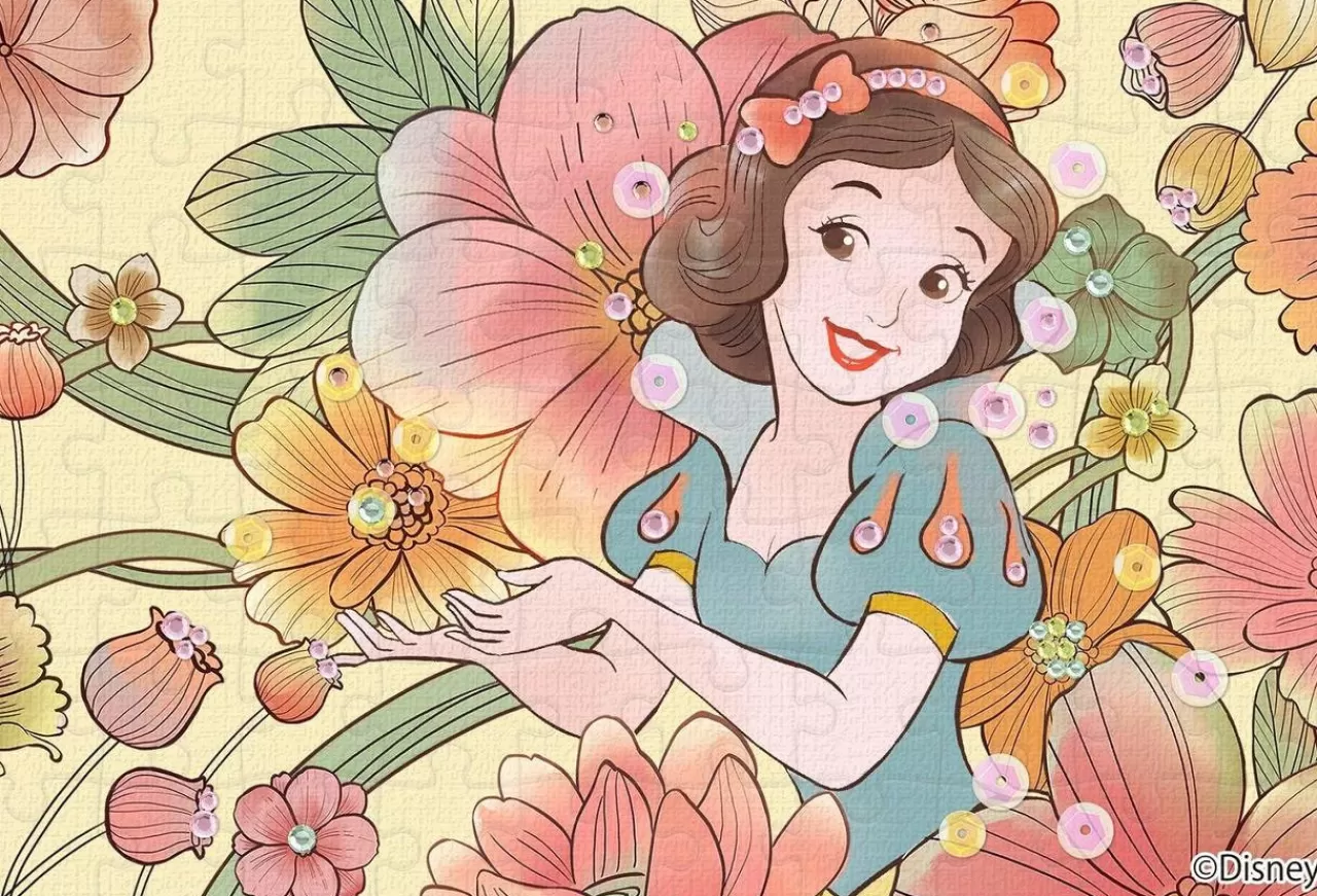 Epoch Jigsaw Puzzle Decoration 70-019 Disney Snow White Royal Floral (70 Pieces)