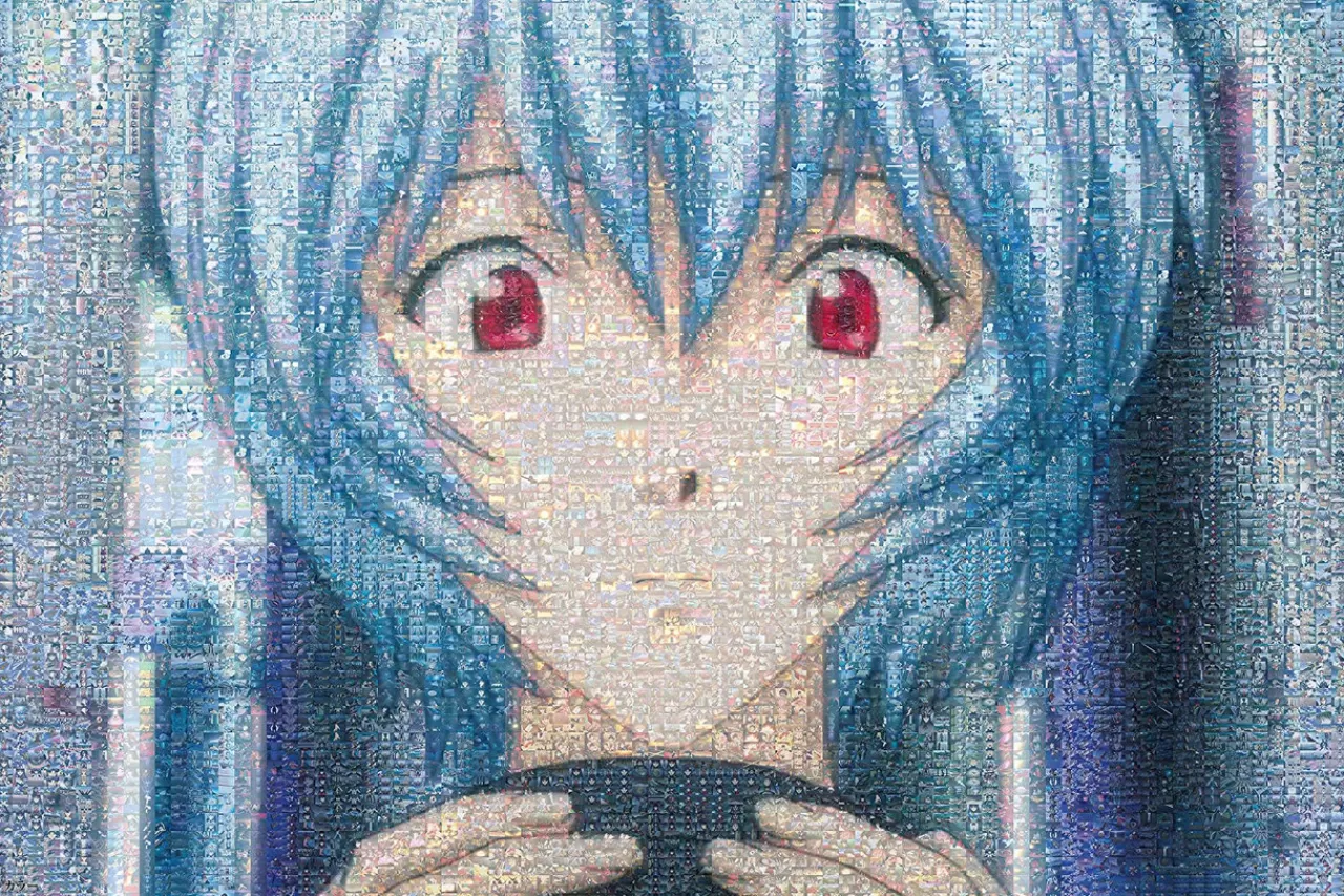 Epoch Jigsaw Puzzle 11-557S Evangelion Mosaic Art Rei Ayanami (1000 Pieces)