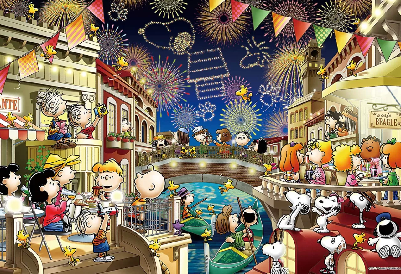 Epoch Jigsaw Puzzle 26-310S Glow In The Dark Snoopy And Fireworks (300 Pieces)