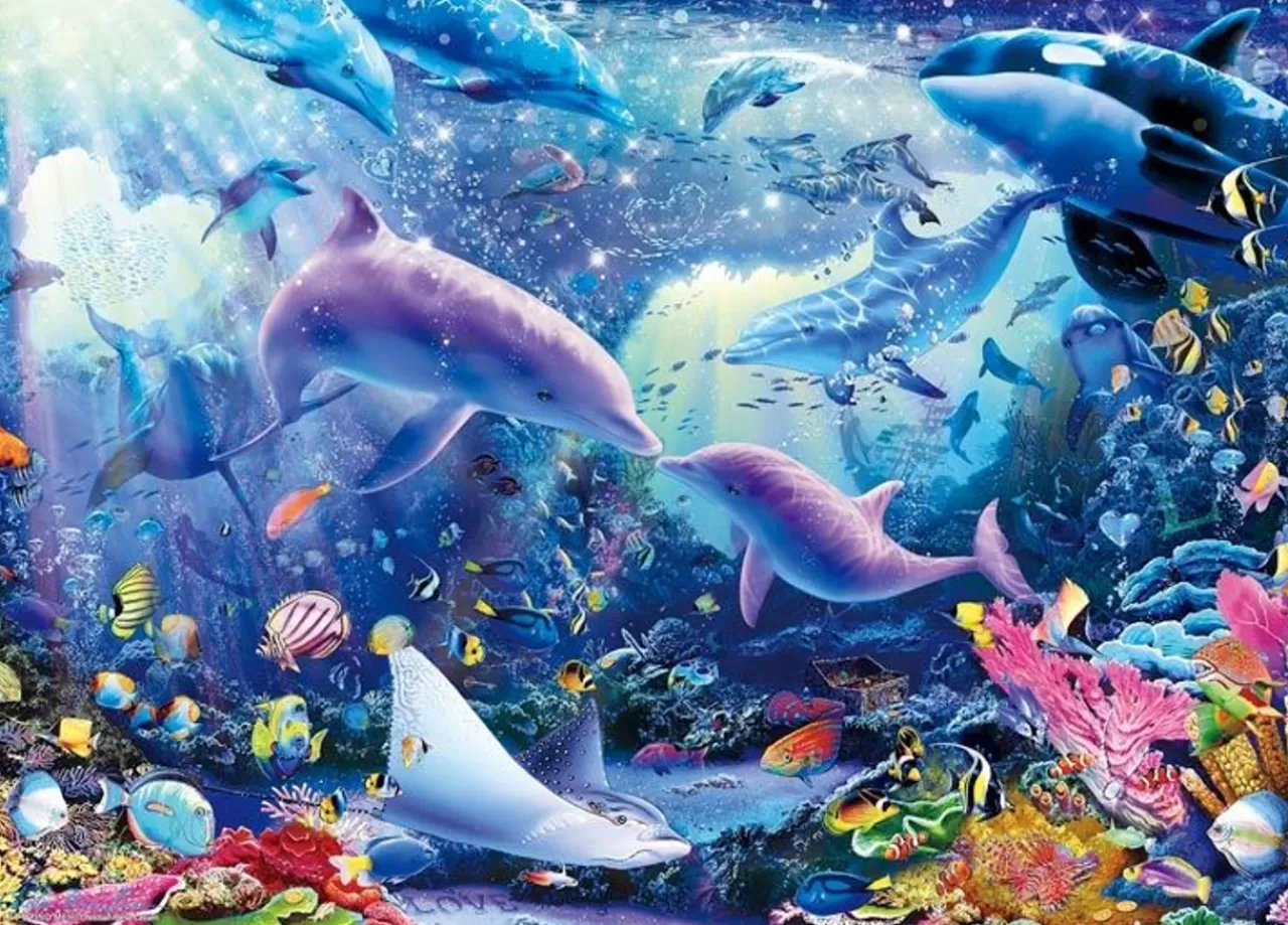 Epoch Jigsaw Puzzle 07-723S Lassen Let's Find Me! (Glow In The Dark) (500 Pieces)