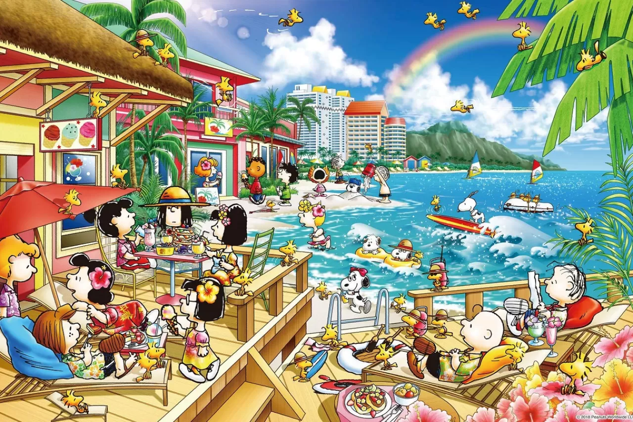Epoch Jigsaw Puzzle 11-589S Snoopy Peanuts Beach Resort (1000 Pieces)