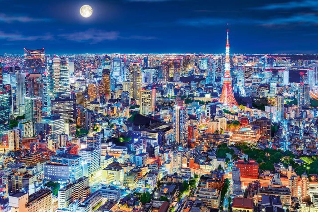 Epoch 12-514S Jigsaw Puzzle Glittering Tokyo Night (Glow In The Dark) (1000 Pieces)