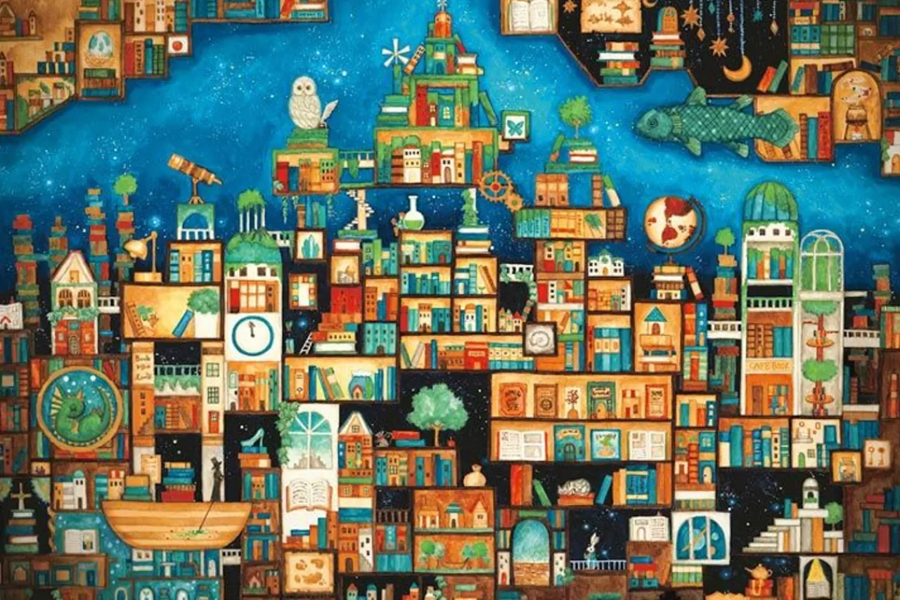 Epoch 11-602S Jigsaw Puzzle Marchen Art Forgotten Kingdom Of Books By Noriko Nishimura (1000 Pieces)