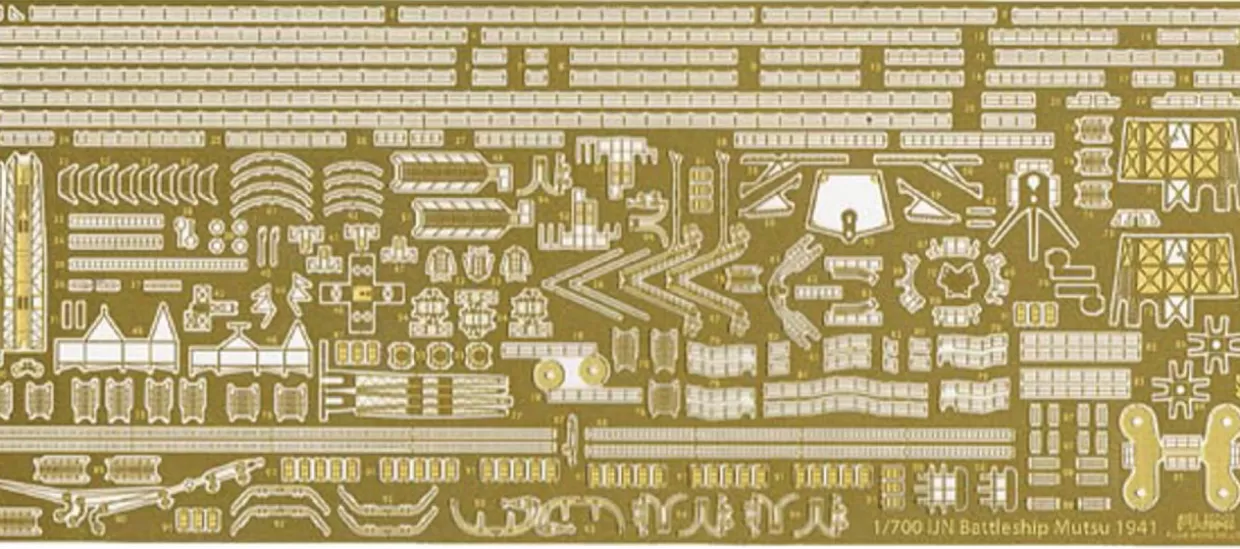 Online Fujimi 1/700 Ijn Battleship Mutsu Full Hull Model Special Edition (W/Etched Parts) Plastic Model