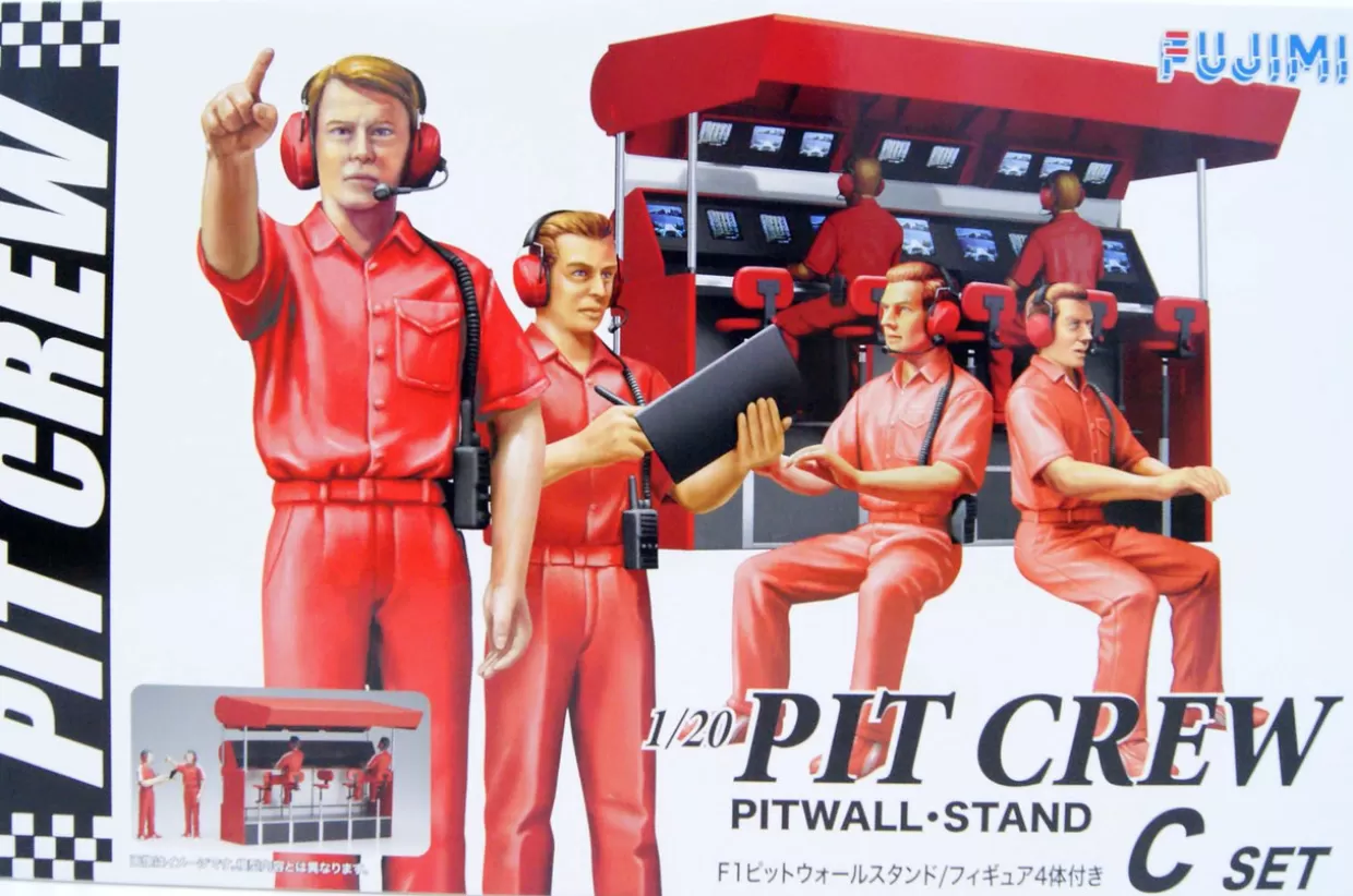 Online Fujimi Garage & Tool Series 1/20 Pit Crew Set C Pitwall Stand Plastic Model