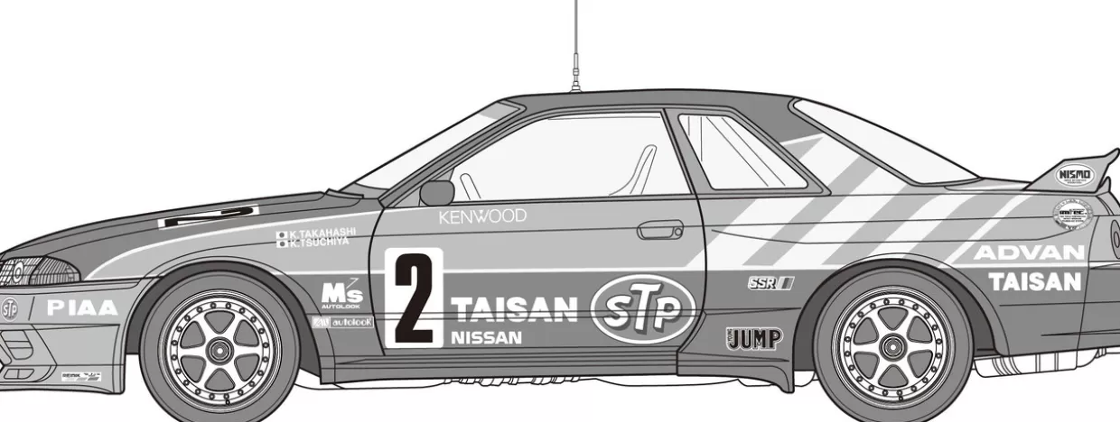 Fashion Fujimi Inch Up 1/24 Taisan Stp Gt-R (Skyline Gt-R [Bnr32 Gr.A Ver.]) 1992 Plastic Model