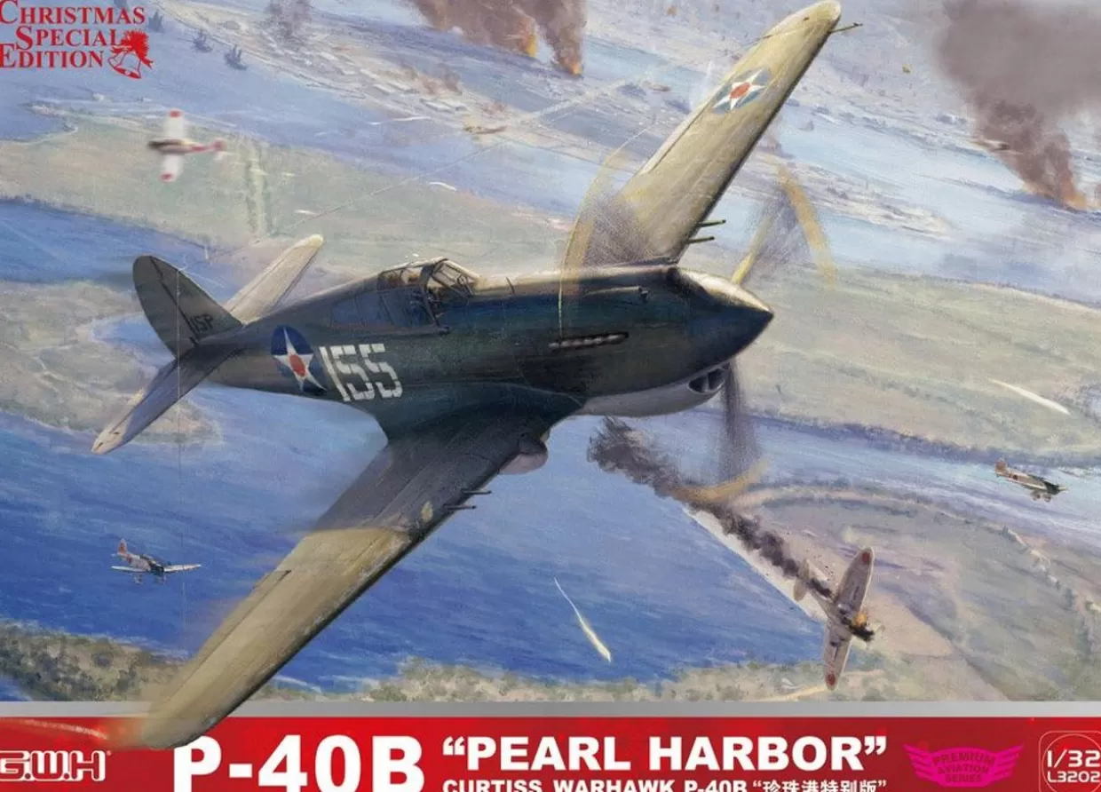 Sale Great Wall Hobby 1/32 P-40B Pearl Harbor Curtiss Warhawk Plastic Model