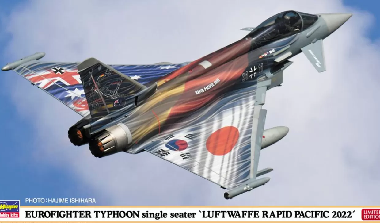 Discount Hasegawa 1/72 Eurofighter Typhoon Single Seat Luftwaffe Rapid Pacific 2022 Plastic Model
