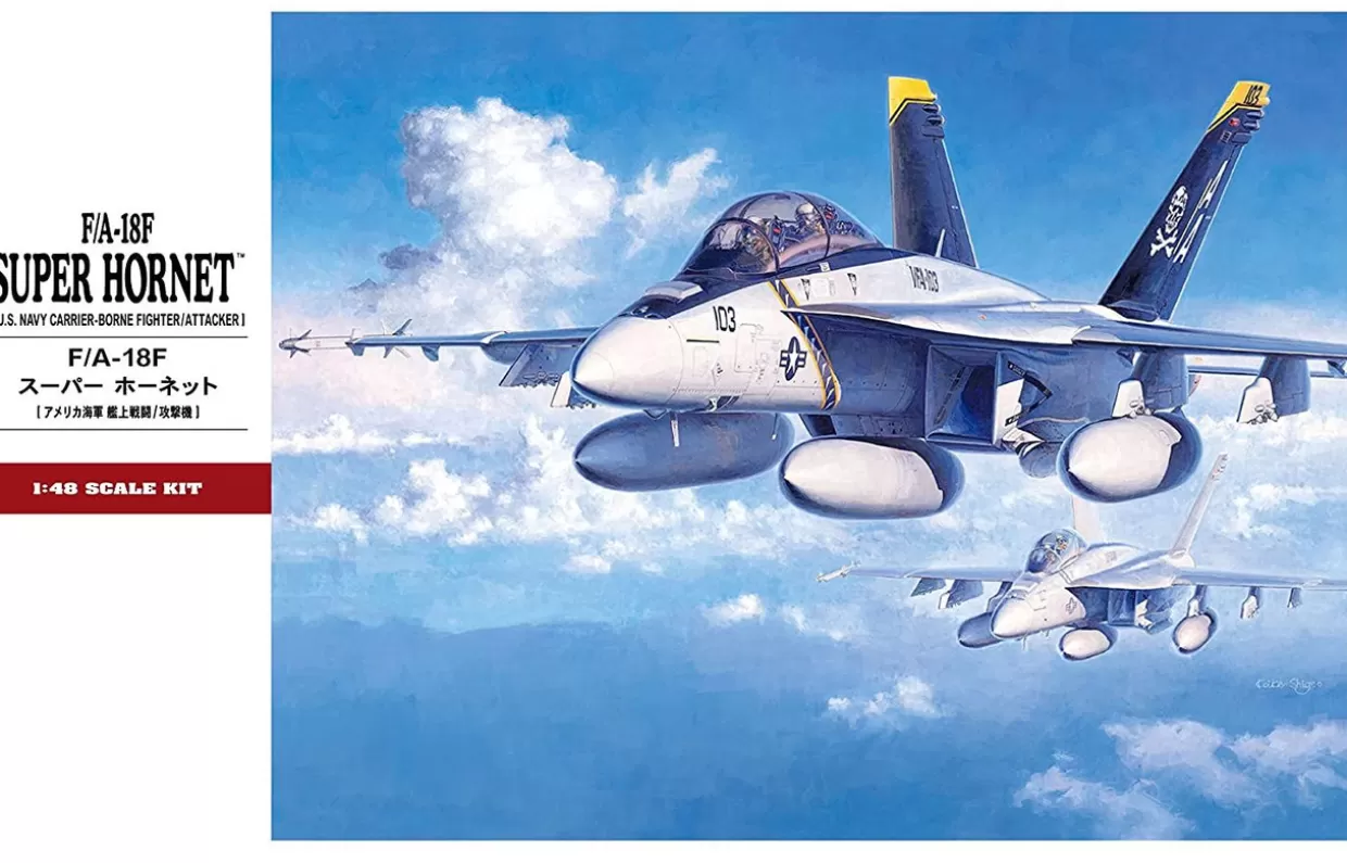 Best Hasegawa 1/48 F/A-18F Super Hornet (U.S. Navy Carrier-Borne Fighter/Attacker) Plastic Model