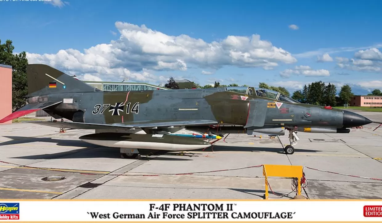 Best Sale Hasegawa 1/72 F-4F Phantom Ii West Luftwaffe Splitter Camouflage Plastic Model
