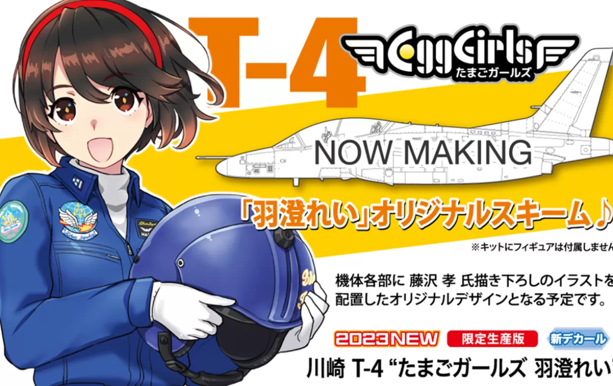 Clearance Hasegawa 1/72 Kawasaki T-4 Egg Girls Rei Hazumi Edition Plastic Model