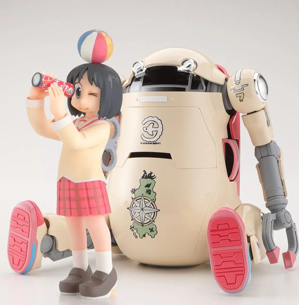 Outlet Hasegawa 1/20 Mechatrowego No.06 Nichijou Collaboration Warm Plastic Model + Nano Shinonome 1/20 Resin Figure