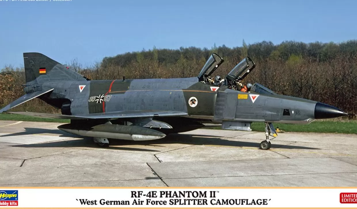 Sale Hasegawa 1/72 Rf-4E Phantom Ii West Luftwaffe Splitter Camouflage Plastic Model