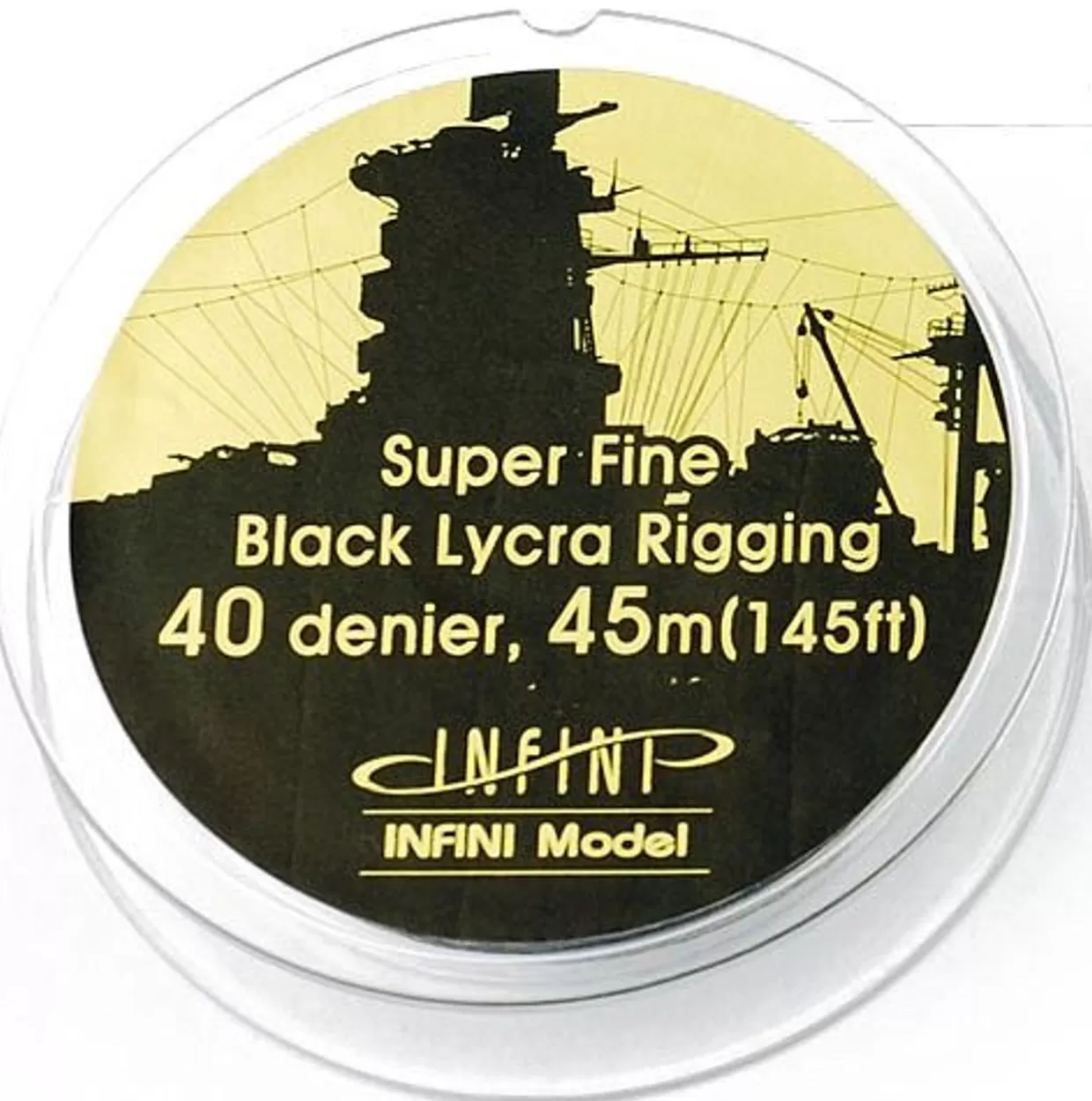 Store INFINI Model Super Fine Black Lycra Rigging 40 Denier 45M (145Ft)