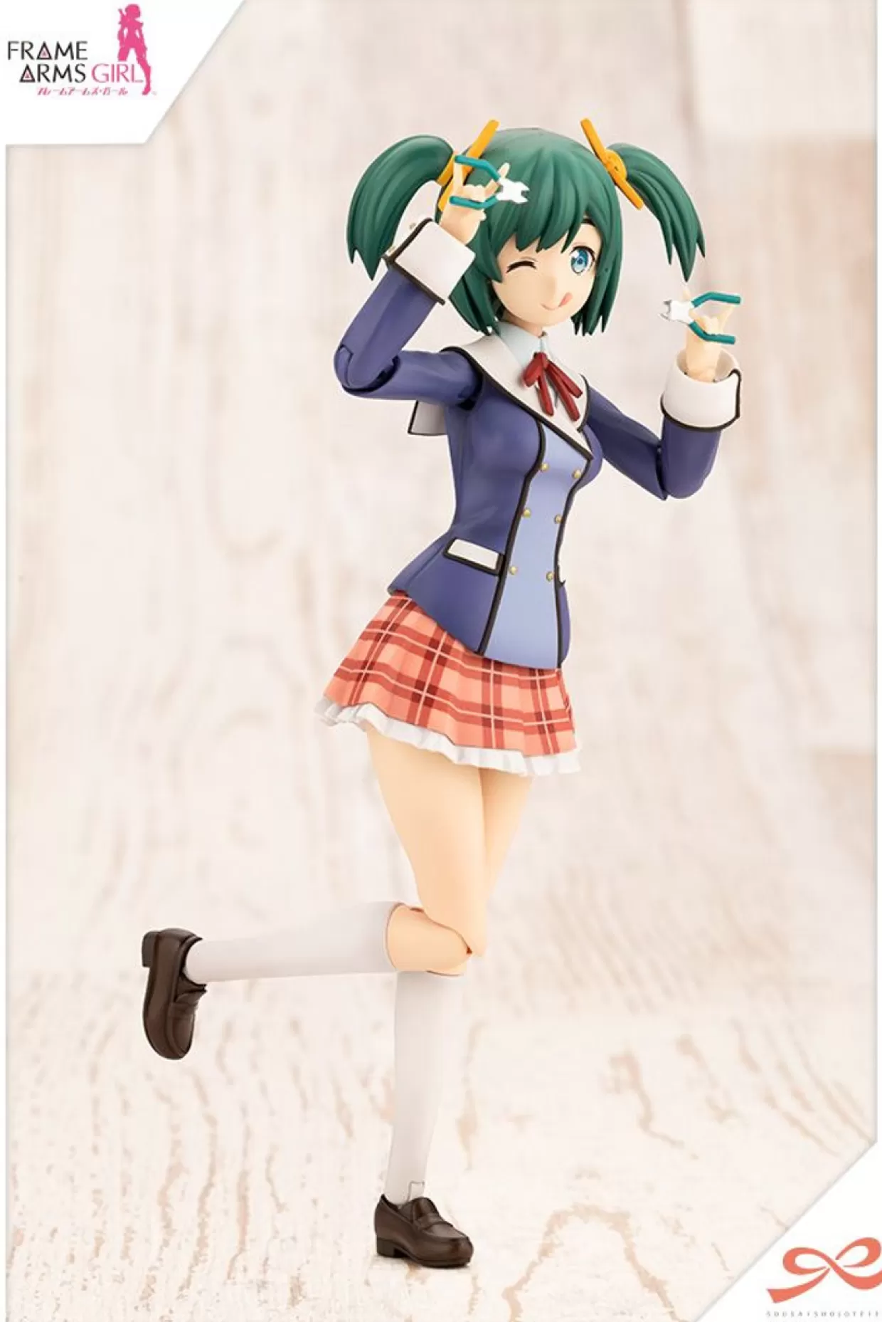 Outlet Kotobukiya 1/10 Sousai Shoujo Teien Bukiko Kotobuki Wakaba Girl's High School Winter Uniform Plastic Model