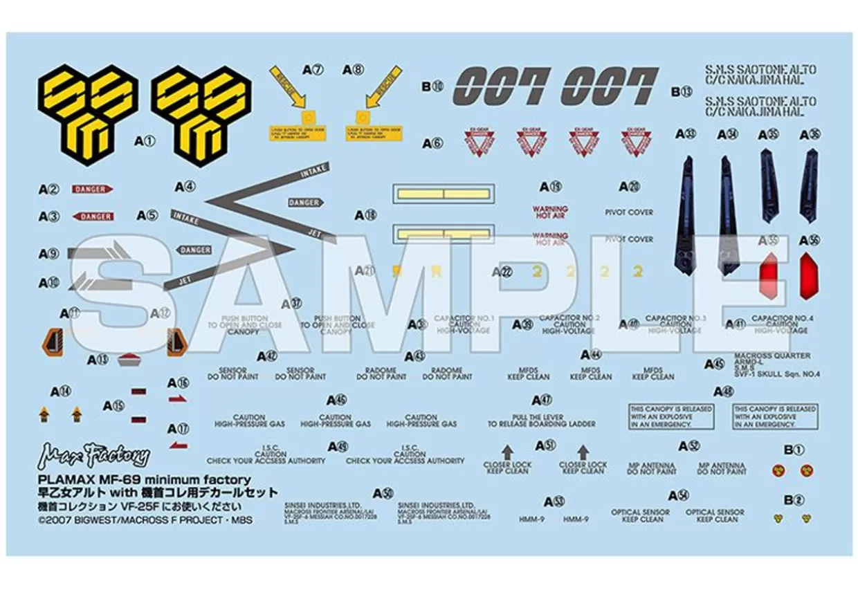 Discount Max Factory Plamax Mf-69 Minimum Factory Alto Saotome With Vf-25F Decal Set (Macross F)