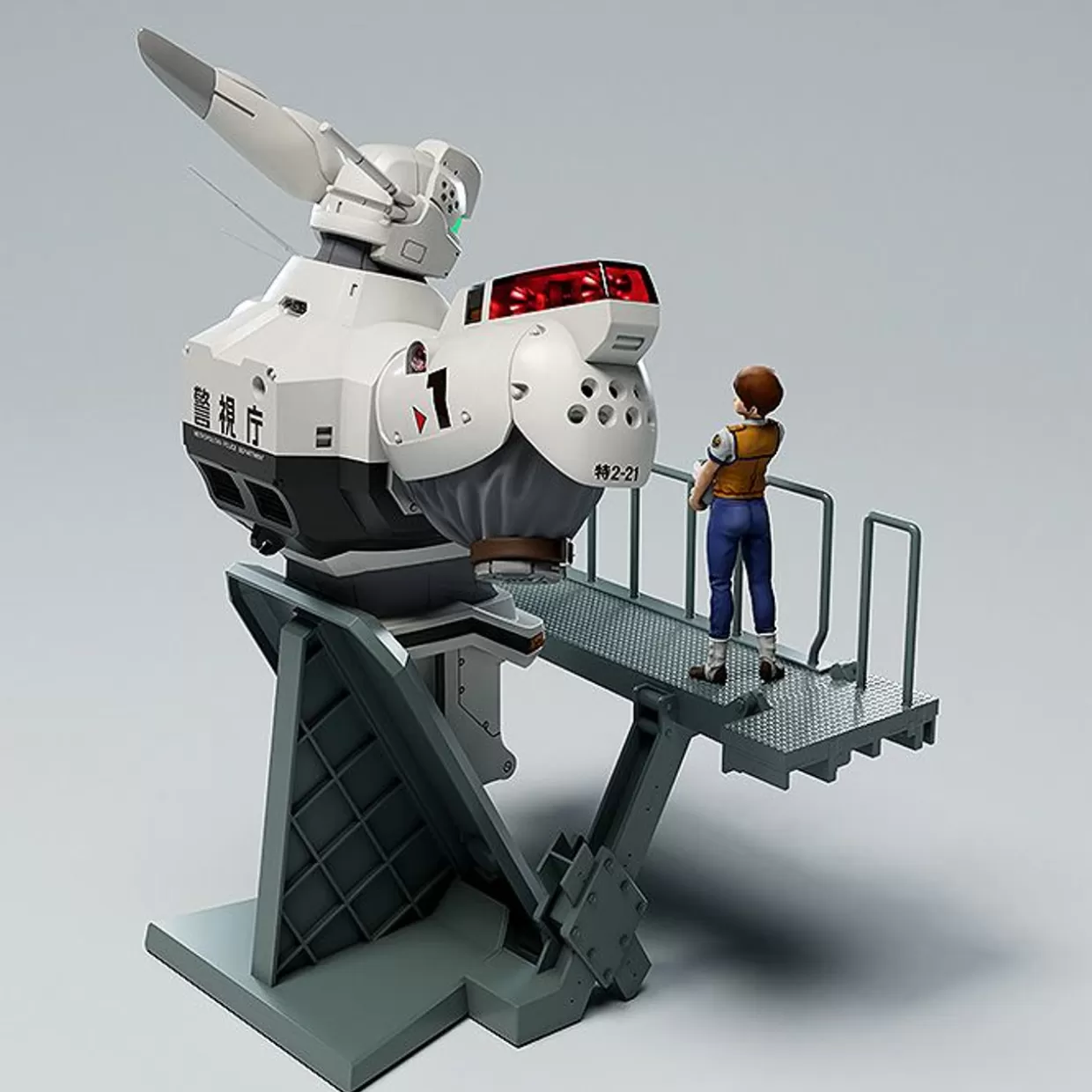 Fashion Max Factory Plamax Mf-75: Minimum Factory Machine Bust Collection Noa Izumi With Alphonse Plastic Model (Mobile Police Patlabor)